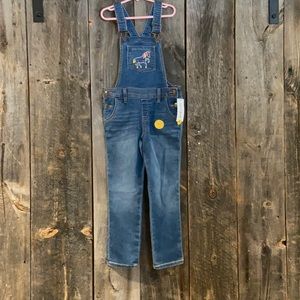 Cat and Jack Girls Embroidered Overalls